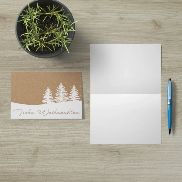 1 Weihnachtskarte Weihnachten merry christmas 10,5x14,8cm Klappkarte + Umschlag – Bild 7