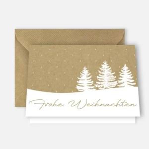 1 Weihnachtskarte Weihnachten merry christmas 10,5x14,8cm Klappkarte + Umschlag