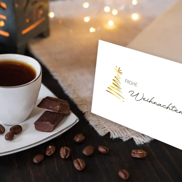 20 Premium Weihnachtskarten ( Designerpapier) 10,5 x 14,8cm Klappkarten + 20 Kuverts – Bild 5
