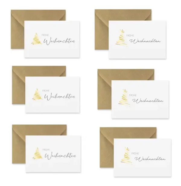 20 edle Grußkarten für viele Anlässe, Weihnachtskarten, Geburtstage etc...10,5x14,8cm Klappkarten +20 Kuvert – Bild 5