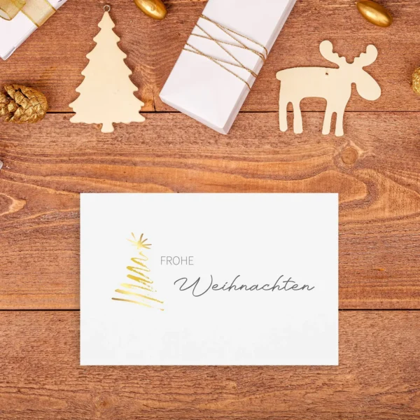 20 Premium Weihnachtskarten ( Designerpapier) 10,5 x 14,8cm Klappkarten + 20 Kuverts – Bild 4