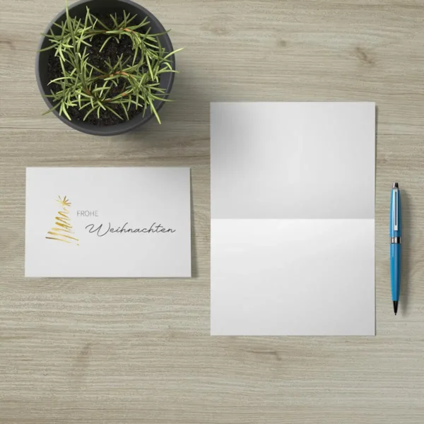 20 Premium Weihnachtskarten ( Designerpapier) 10,5 x 14,8cm Klappkarten + 20 Kuverts – Bild 10
