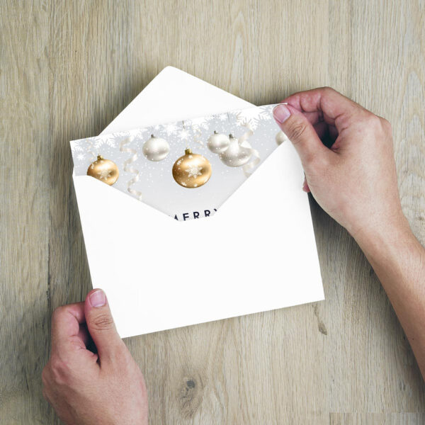 4 Weihnachtskarten Grußkarten in gold, silber und dunkelblau 12x18cm – Bild 6
