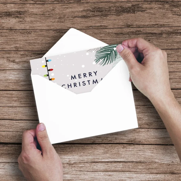 1 lustige  Weihnachtskarte - Weihnachtsmann kopfüber - 14,8x14,8cm - Klappkarte – Bild 8