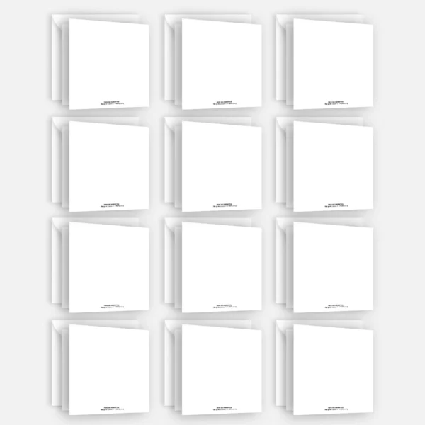 Modernes 12er Weihnachtskarten-Set 14,8x14,8cm - Klappkarten- verschiedene Designs – Bild 2