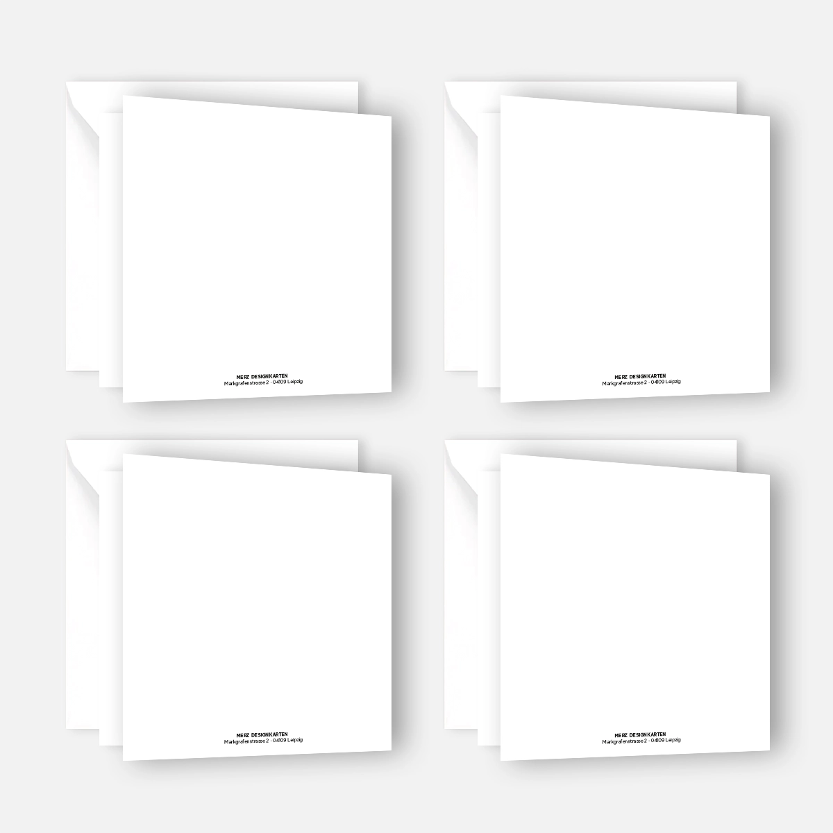 4 einzigartige Weihnachtskarten 14,8x14,8cm - Klappkarten- Cremedesign – Bild 2