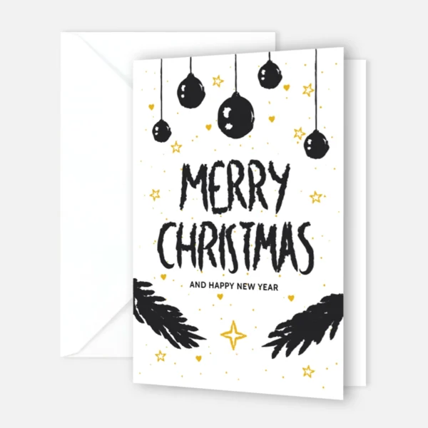 1 moderne Weihnachtskarte - Klappkarte 10,5x14,8cm