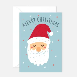 1 moderne Weihnachtskarte- Postkarte  10,5x14,8cm- Weihnachtsmann