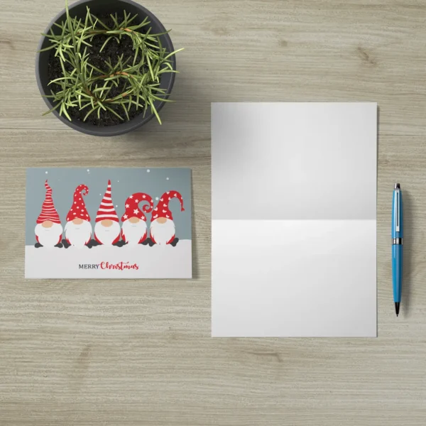 1 wundervolle Weihnachtskarte- Klappkarte mit 5 Wichtel - 10,5x14,8cm – Bild 7