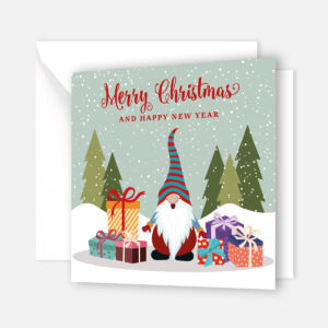1 Weihnachtskarte mit Wichtelmotiv  mit 1 Kuvert