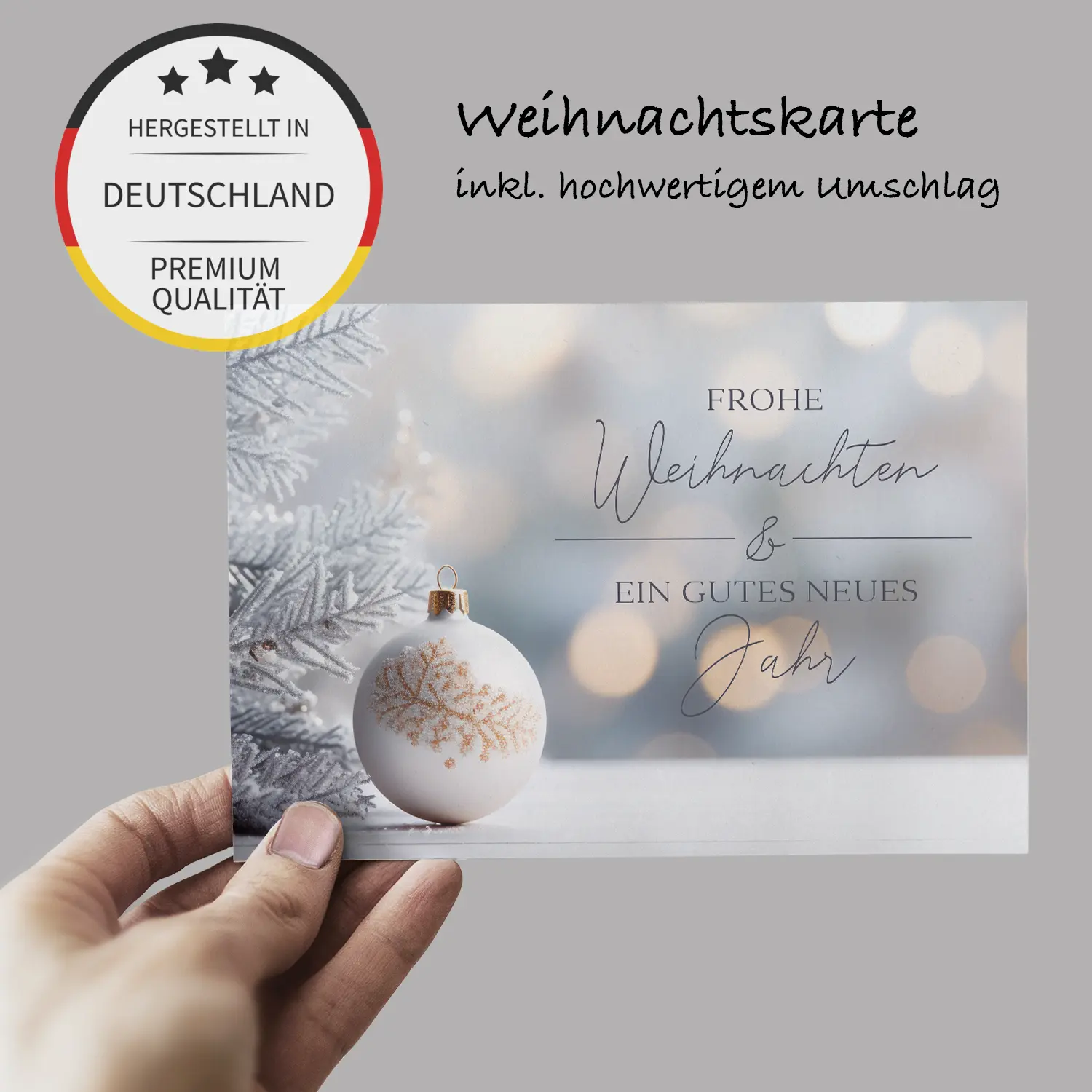 Weihnachtskartenset  - 10 Klappkarten  mit 10 Kuverts - Klappkarten 12 x 18cm – Bild 3