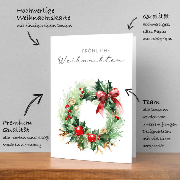 12 bezaubernde Weihnachtskarten - 2 von jedem Motiv 10,5 x 14,8cm Klappkarten – Bild 6