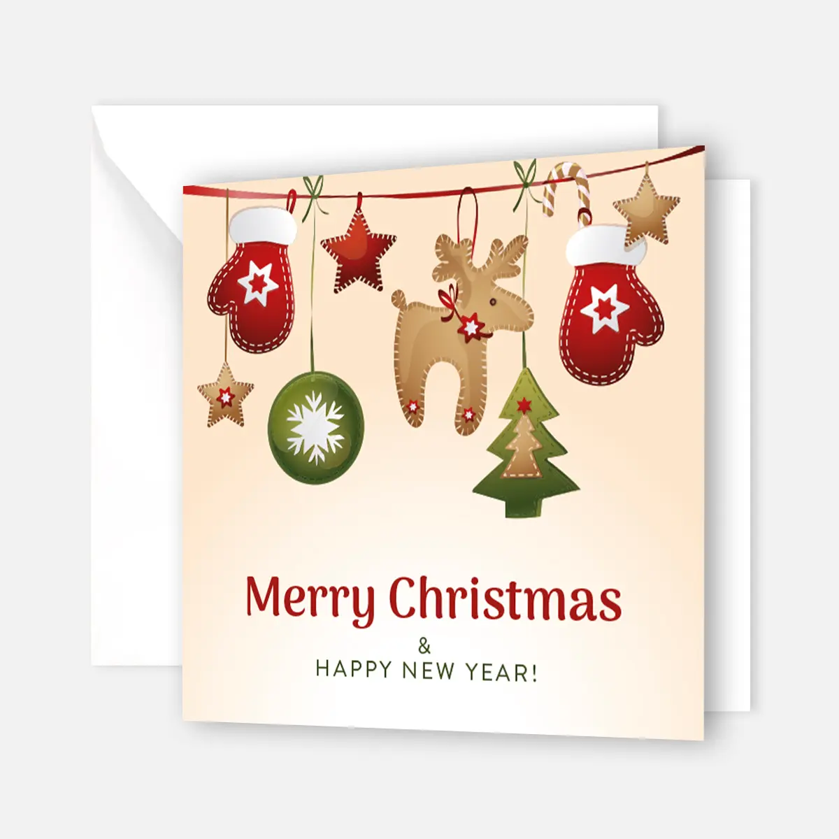 1 Weihnachtskarte- Klappkarte 14,8x14,8cm - Merry Christmas