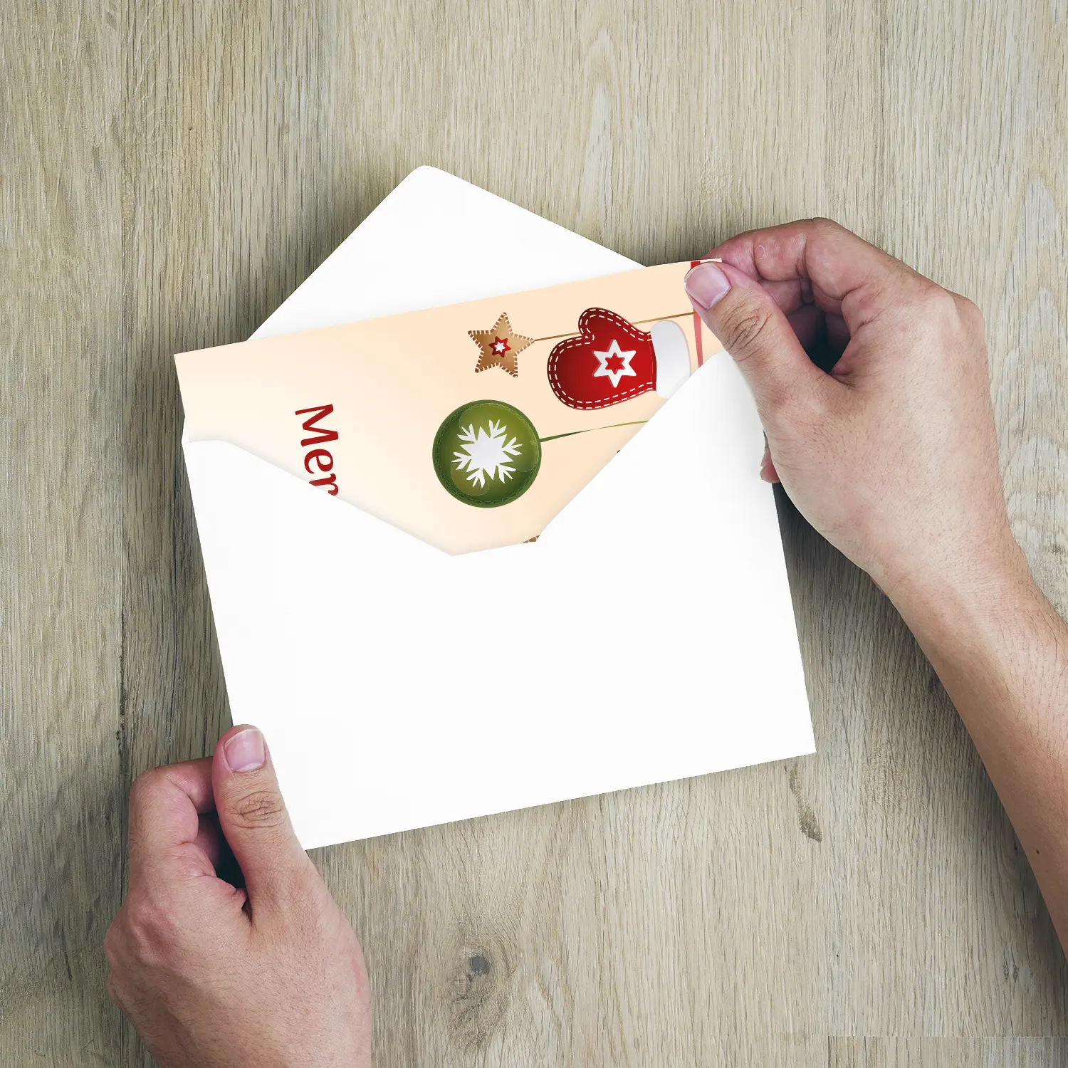 1 Weihnachtskarte- Klappkarte 14,8x14,8cm - Merry Christmas – Bild 7