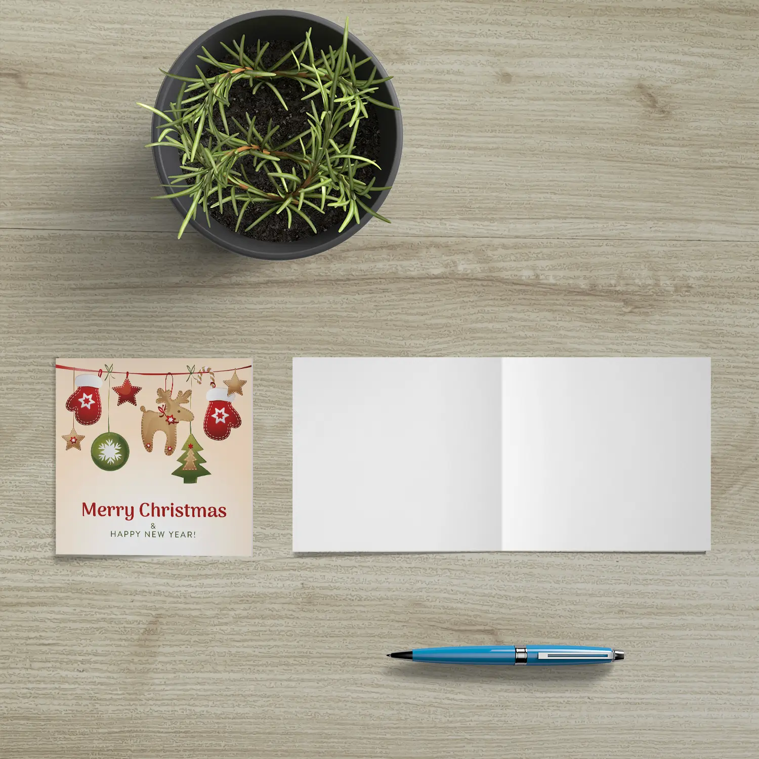 1 Weihnachtskarte- Klappkarte 14,8x14,8cm - Merry Christmas – Bild 8