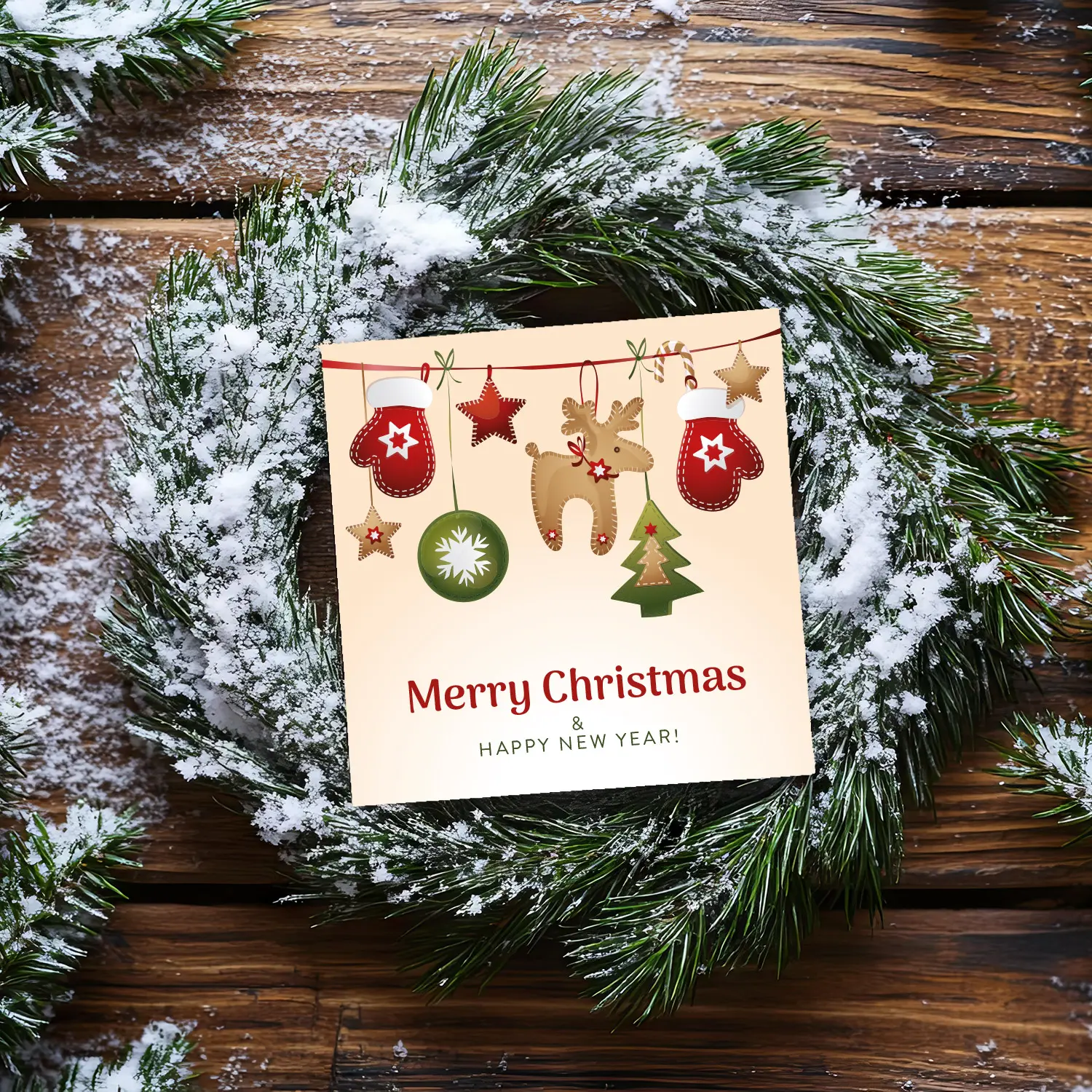 1 Weihnachtskarte- Klappkarte 14,8x14,8cm - Merry Christmas – Bild 10