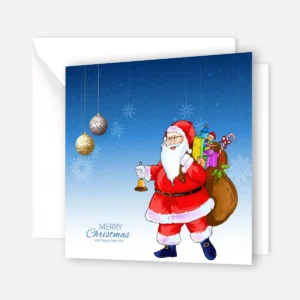 1 bezaubernde Weihnachtskarte - Weihnachtsmann - 14,8x14,8cm - Klappkarte