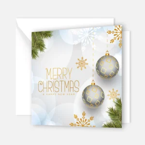 20 edle Weihnachtskarten, Klappkarte - 14,8x14,8cm -