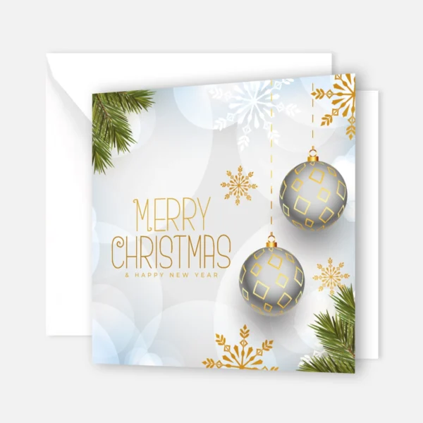 20 edle Weihnachtskarten, Klappkarte - 14,8x14,8cm -