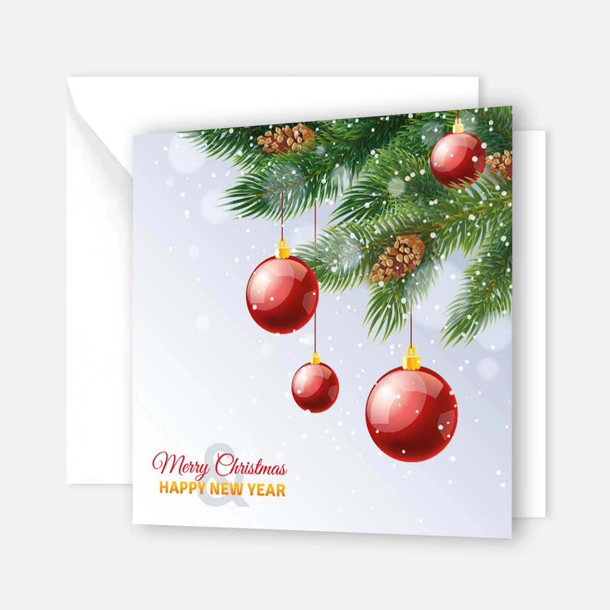 10 moderne Weihnachtskarten, Klappkarten 14,8 x 14,8cm, mit 10 Umschläge