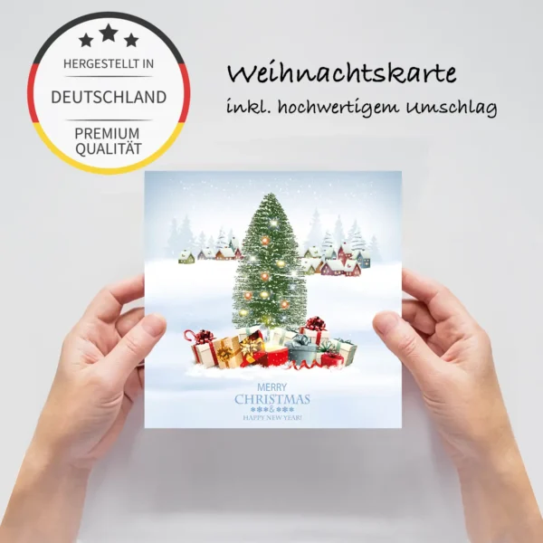 20 wunderschöne Weihnachtskarten, Winterlandschaft, Klappkarten - 14,8x14,8cm – Bild 6